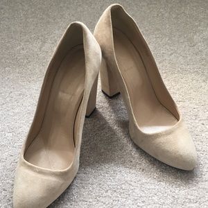 J Crew Tan Block Heel